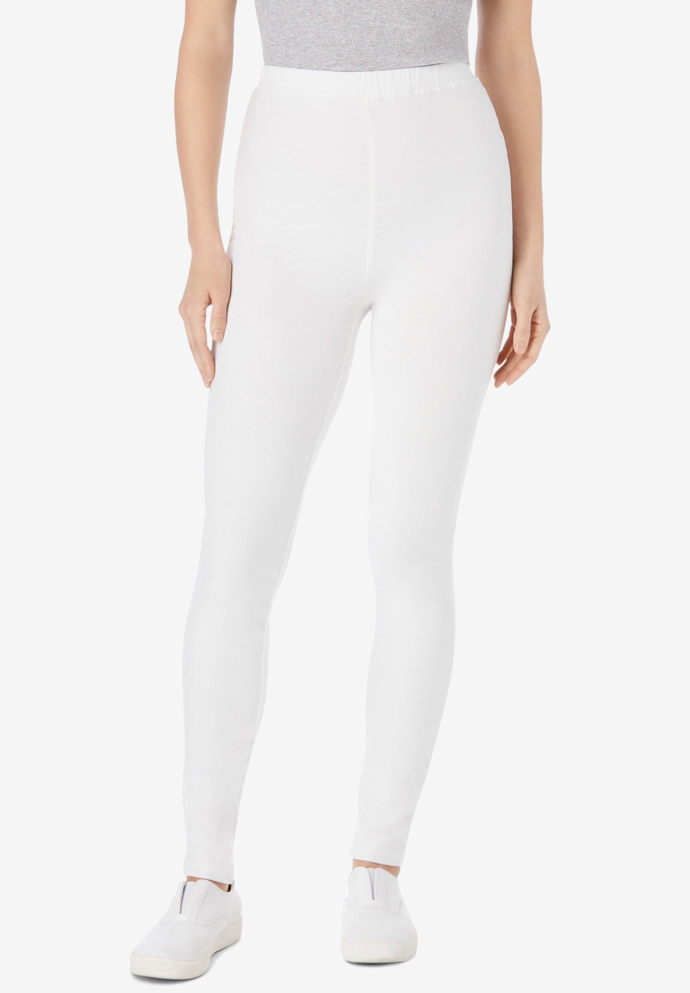 Stretch-Cotton Knit Pull-On Leggings image number 0