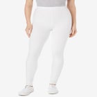 Stretch-Cotton Knit Pull-On Leggings image number null