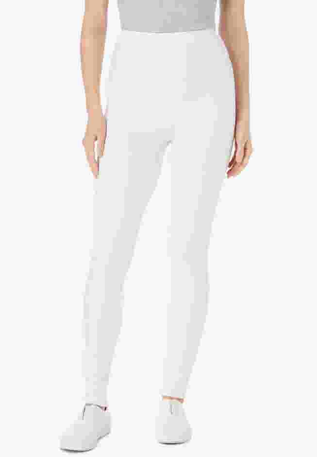 Stretch-Cotton Knit Pull-On Leggings image number 0