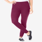 Stretch-Cotton Knit Pull-On Leggings image number null