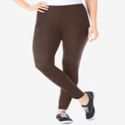 Stretch-Cotton Knit Pull-On Leggings image number null