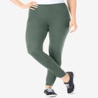 Stretch-Cotton Knit Pull-On Leggings image number null