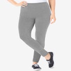 Stretch-Cotton Knit Pull-On Leggings image number null