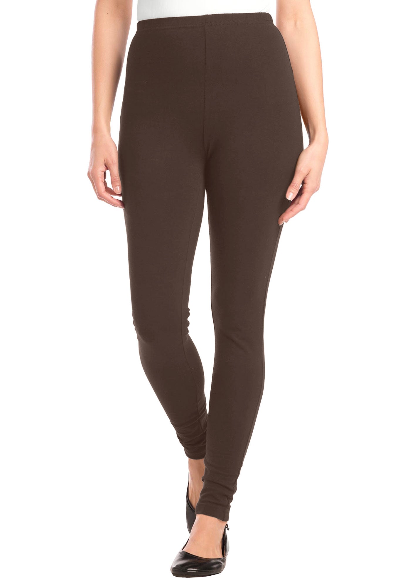 Stretch-Cotton Knit Pull-On Leggings image number 0