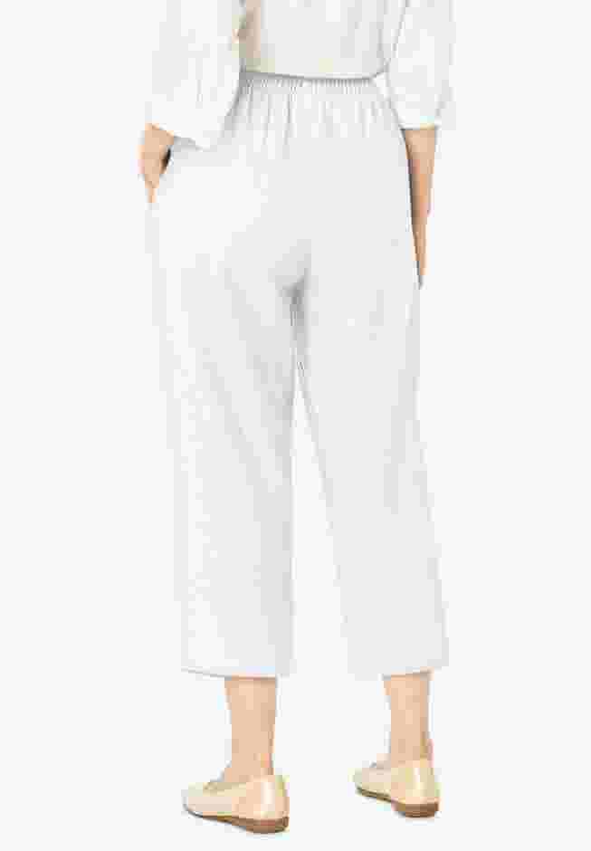 7-Day Elastic-Waist Pull-On Cotton Denim Capri Jeans image number 1