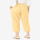 7-Day Elastic-Waist Pull-On Cotton Denim Capri Jeans image number null