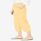 7-Day Elastic-Waist Pull-On Cotton Denim Capri Jeans image number null