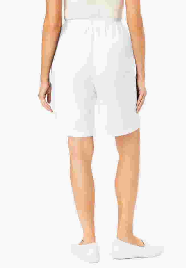 7-Day Elastic-Waist Pull-On Cotton Denim Shorts image number 1