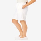 7-Day Elastic-Waist Pull-On Cotton Denim Shorts image number null