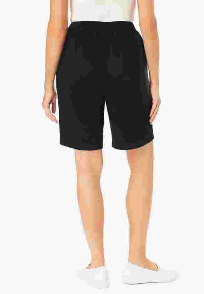 7-Day Elastic-Waist Pull-On Cotton Denim Shorts image number 1