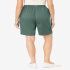 7-Day Elastic-Waist Pull-On Cotton Denim Shorts image number null