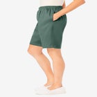 7-Day Elastic-Waist Pull-On Cotton Denim Shorts image number null