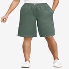 7-Day Elastic-Waist Pull-On Cotton Denim Shorts image number null