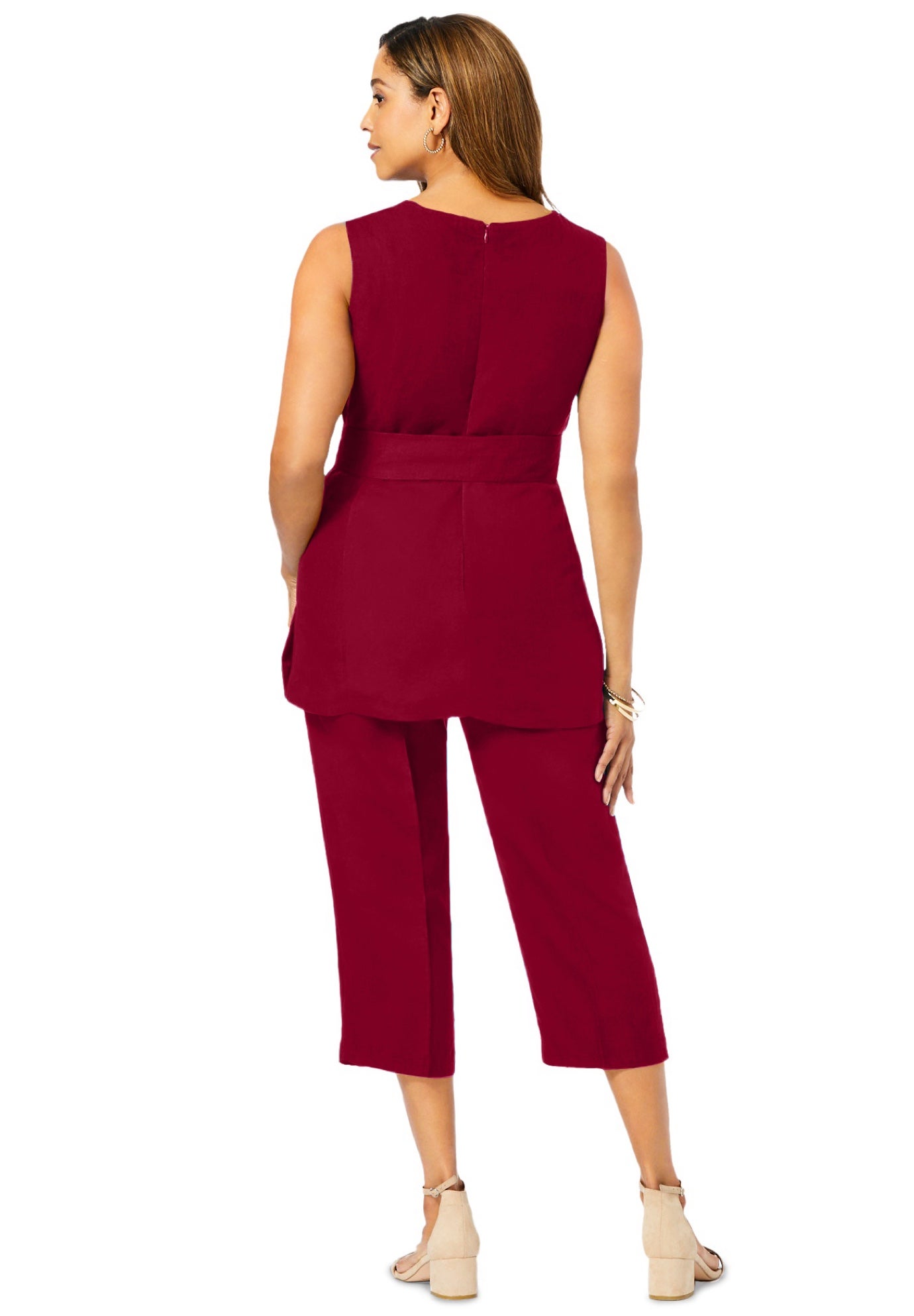 2-Piece Linen Capri Set image number 1