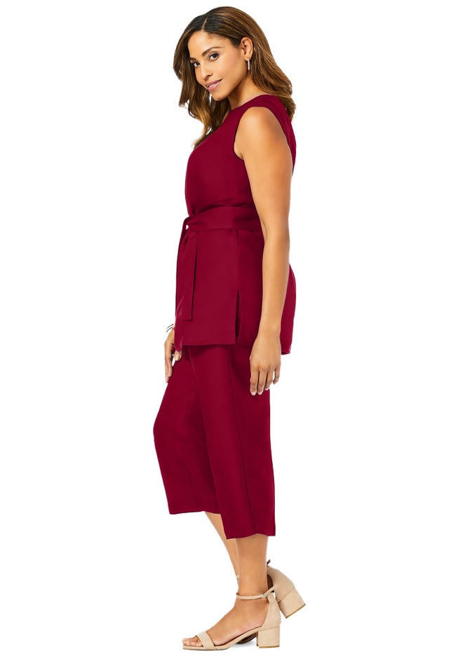 2-Piece Linen Capri Set image number 2