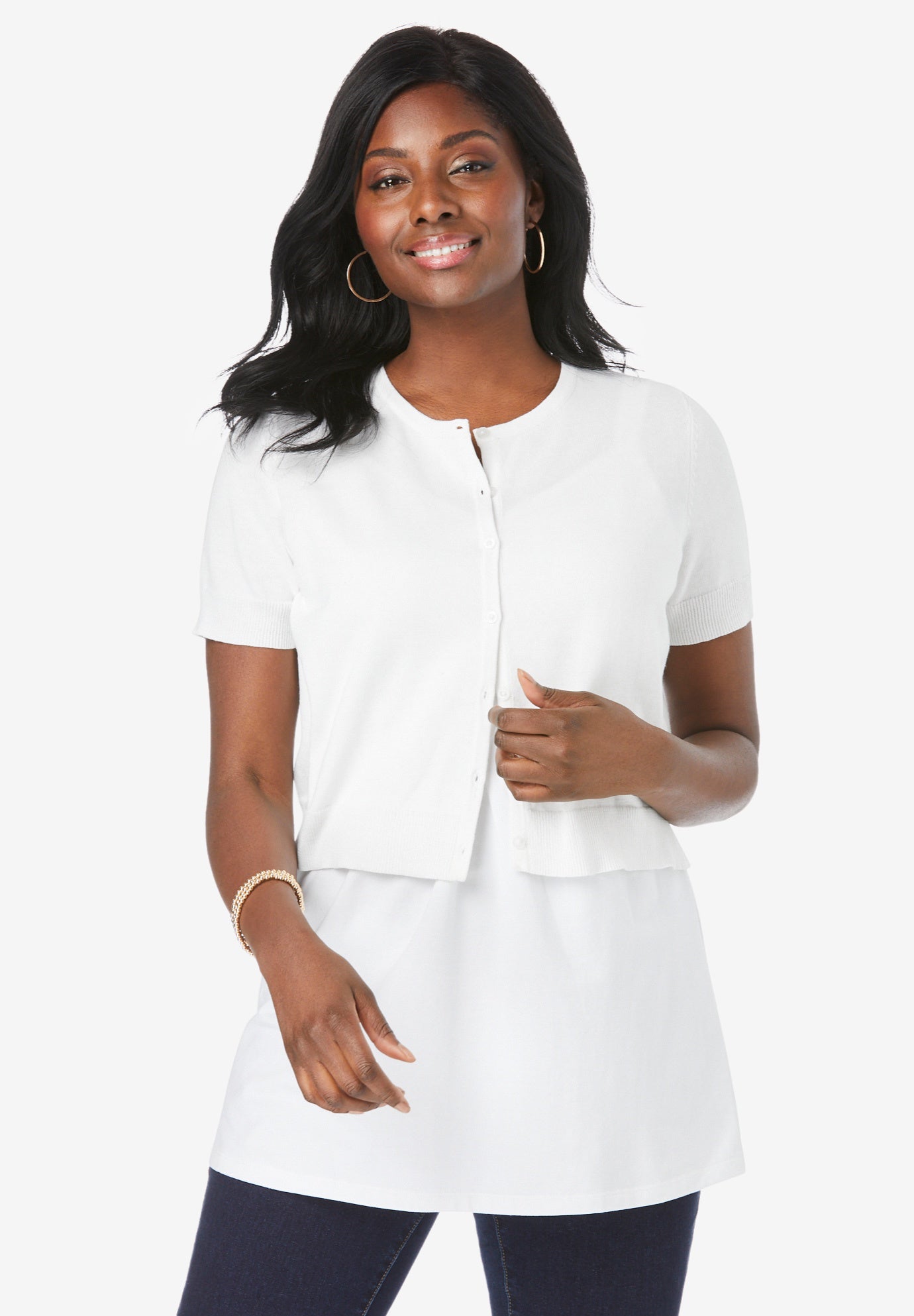 Jewel-Neck Shrug image number 0