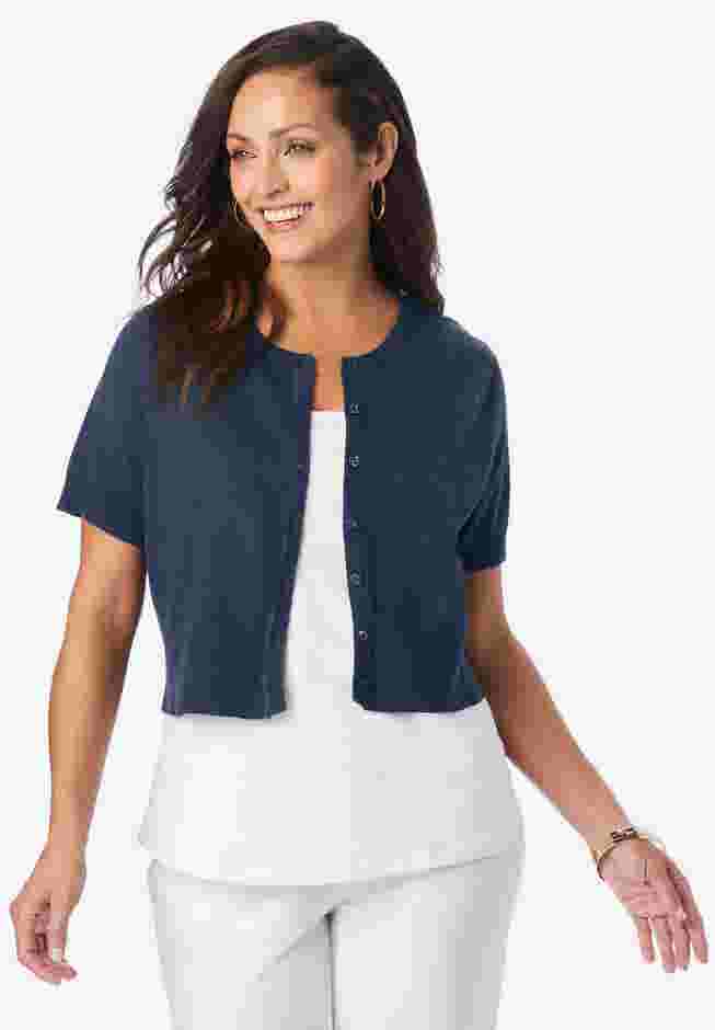Jewel-Neck Shrug image number 0
