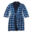 Jersey-Lined Flannel Robe image number null