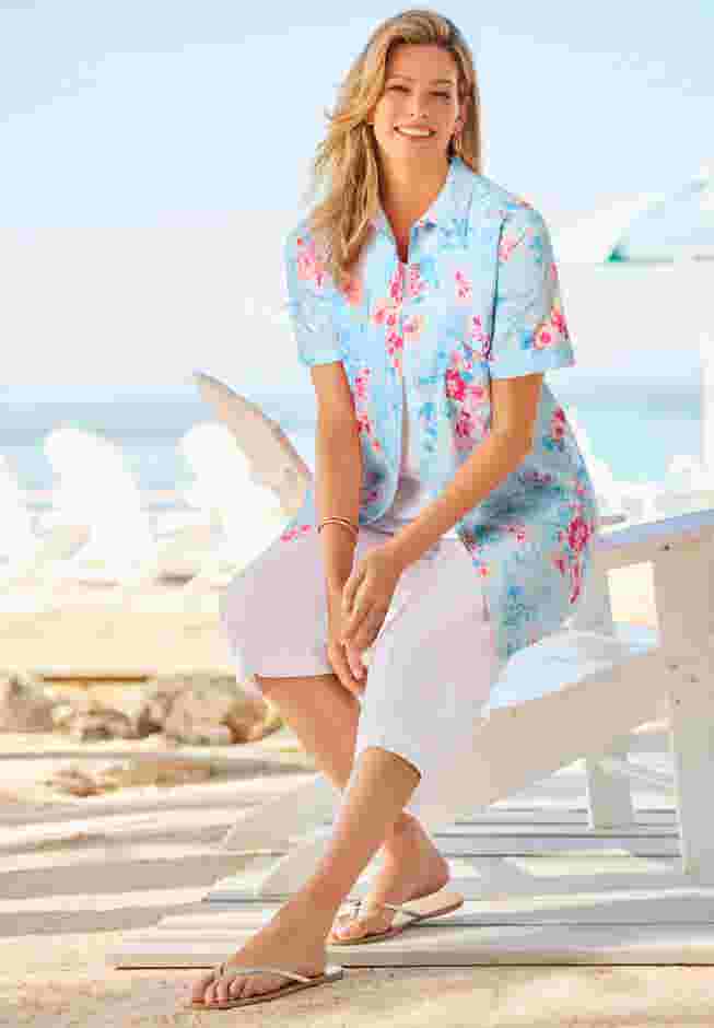 Short-Sleeve Cotton Campshirt image number 0