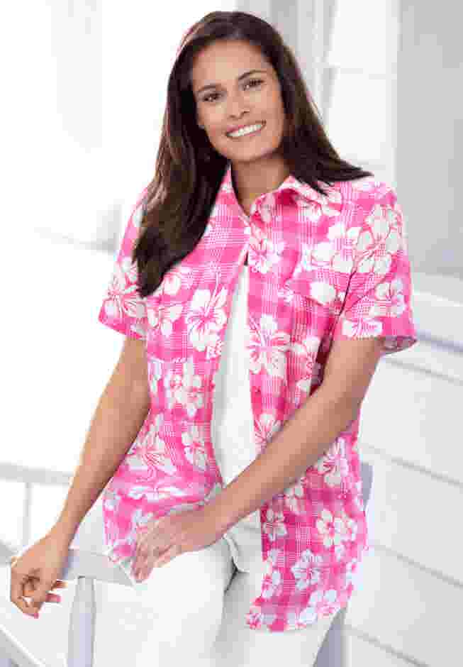 Short-Sleeve Cotton Campshirt image number 4