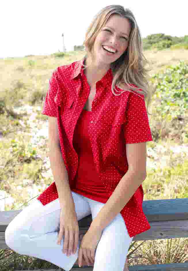 Short-Sleeve Cotton Campshirt image number 5