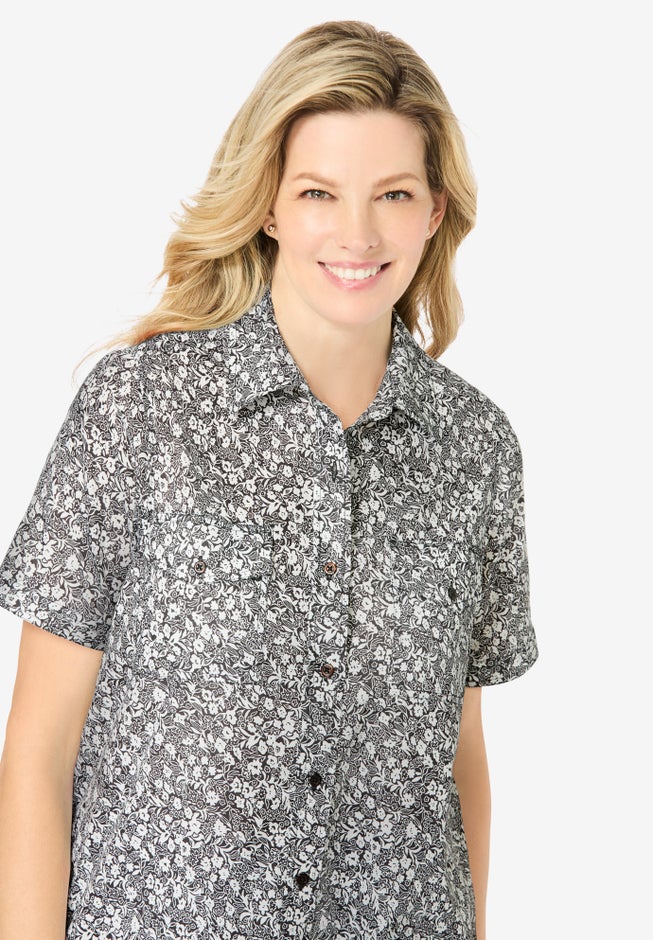 Short-Sleeve Cotton Campshirt image number 2