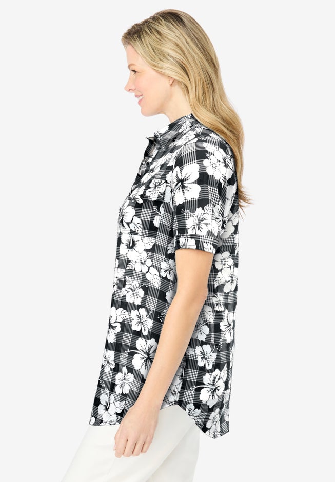 Short-Sleeve Cotton Campshirt image number 2