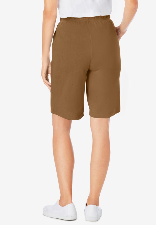 7-Day Straight-Leg Elastic-Waist Stretchy Knit Short image number 1