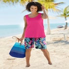 Elastic-Waist Knit Short image number null