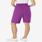 Elastic-Waist Knit Short image number null