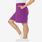 Elastic-Waist Knit Short image number null