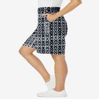 Elastic-Waist Knit Short image number null