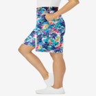 Elastic-Waist Knit Short image number null