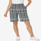 Elastic-Waist Knit Short image number null