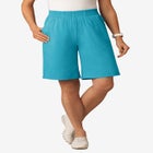 Elastic-Waist Knit Short image number null