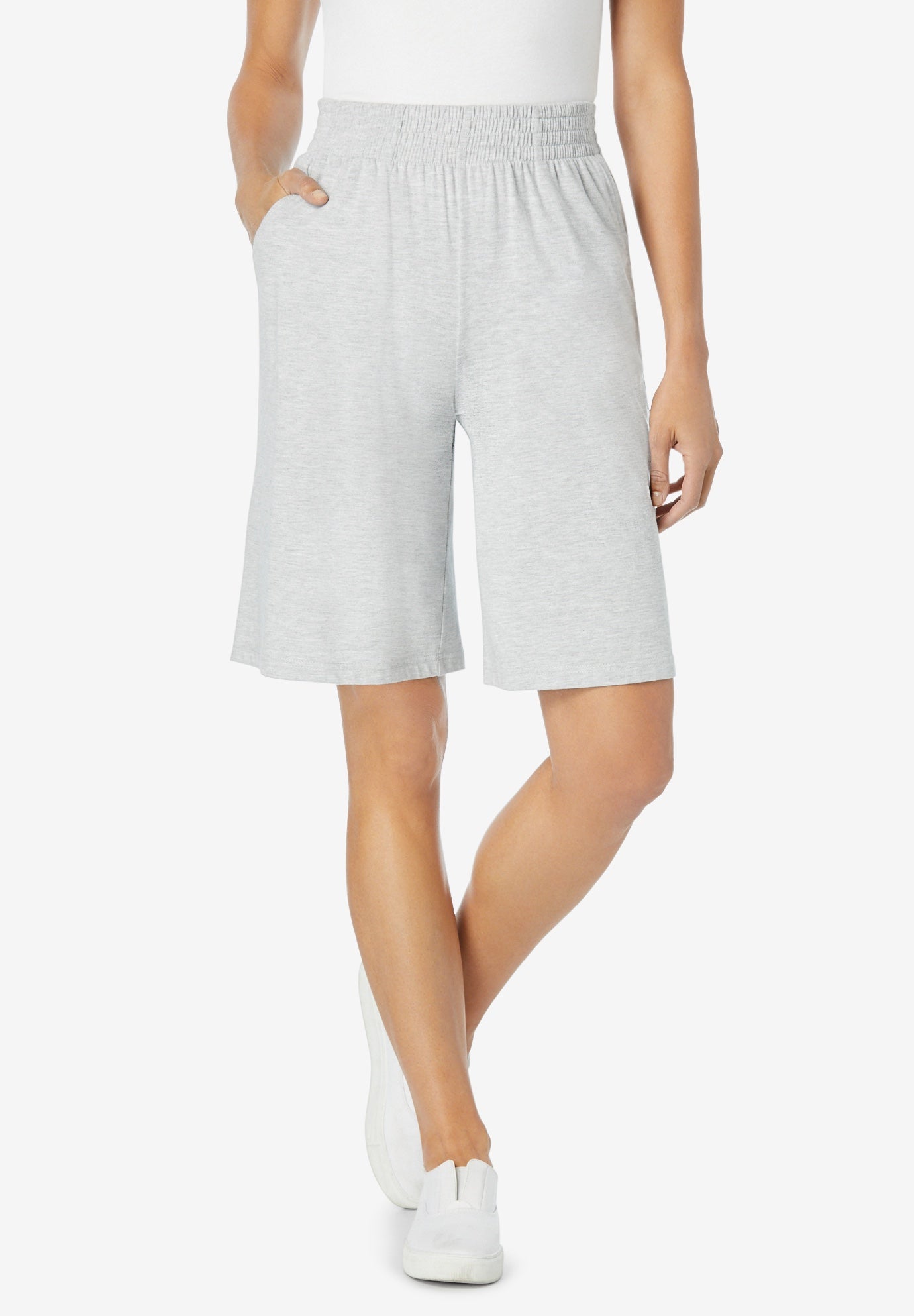 Elastic-Waist Knit Short image number 1