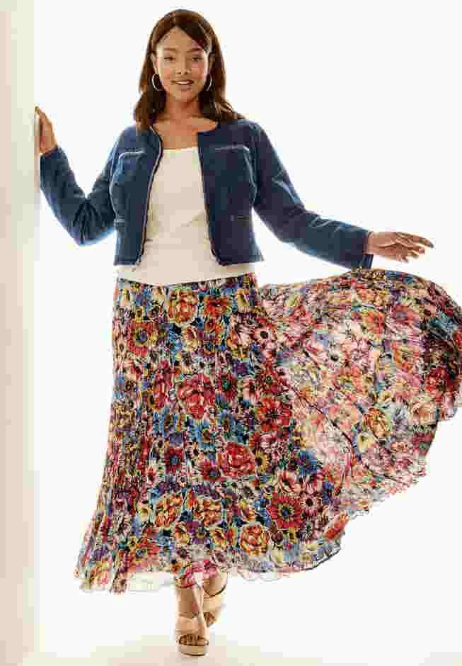 Flowing Crinkled Maxi Skirt image number 2
