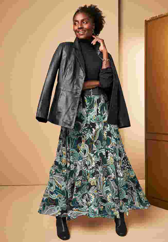 Flowing Crinkled Maxi Skirt image number 0