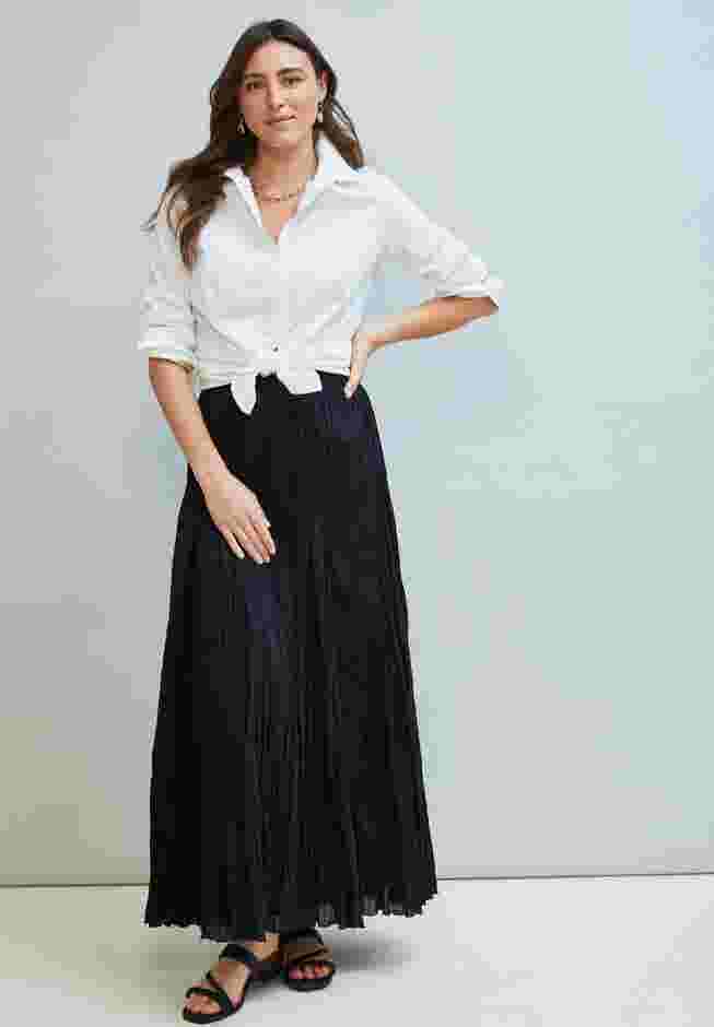 Flowing Crinkled Maxi Skirt image number 0