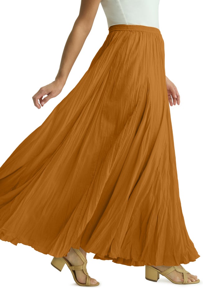 Flowing Crinkled Maxi Skirt image number 1