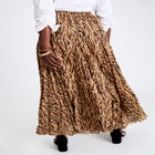 Flowing Crinkled Maxi Skirt image number null