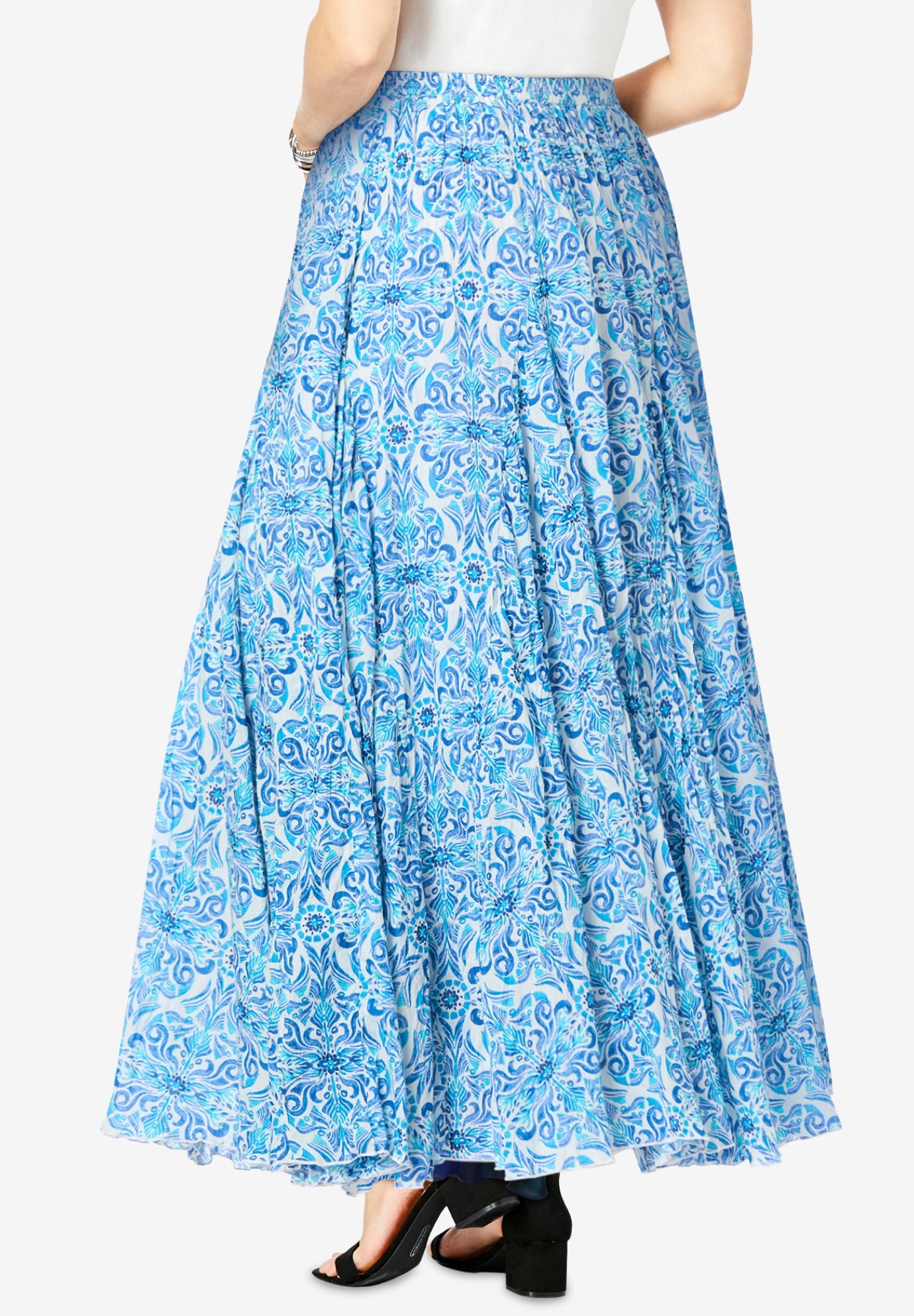 Flowing Crinkled Maxi Skirt image number 1