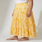 Flowing Crinkled Maxi Skirt image number null