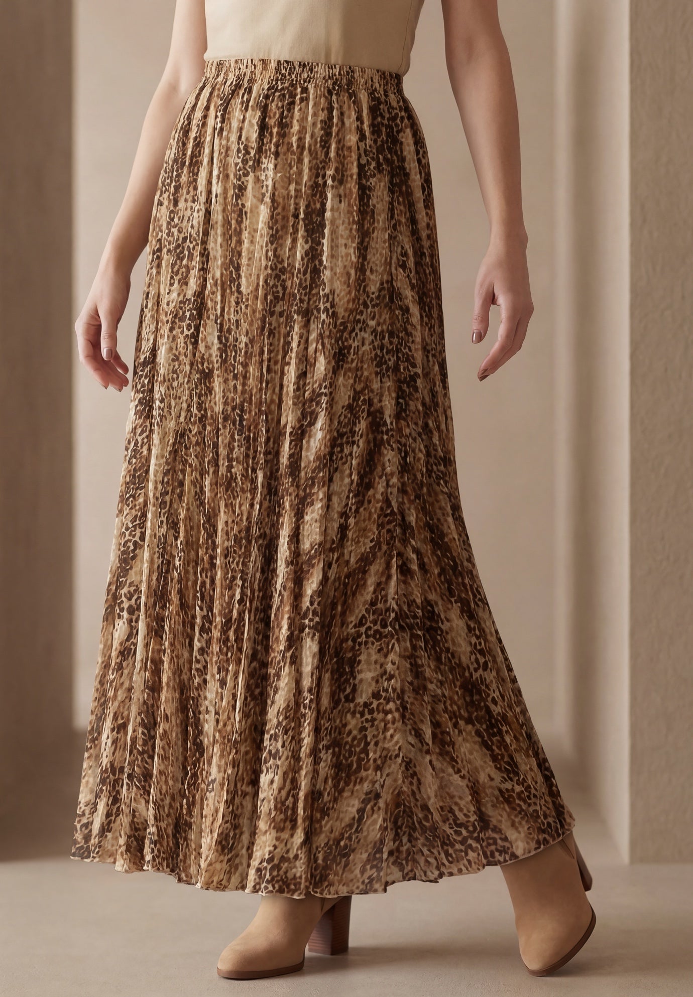 Flowing Crinkled Maxi Skirt image number 0