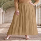 Flowing Crinkled Maxi Skirt image number null