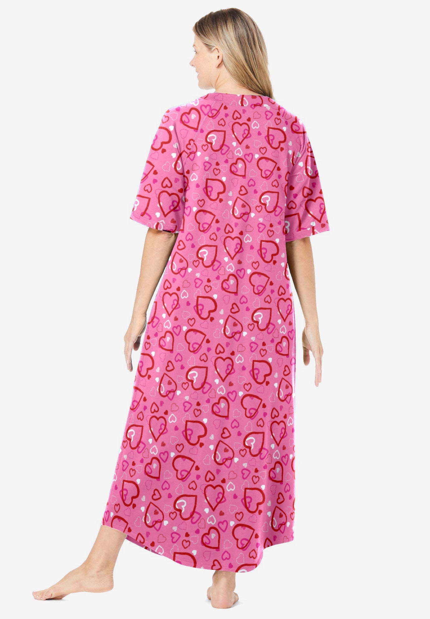 Long French Terry Zip-Front Robe image number 1