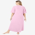 Long French Terry Zip-Front Robe image number null