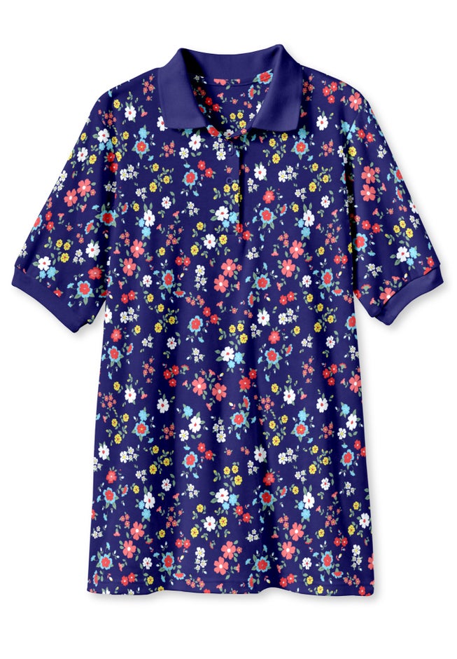 Elbow-Sleeve Polo Tunic image number 7