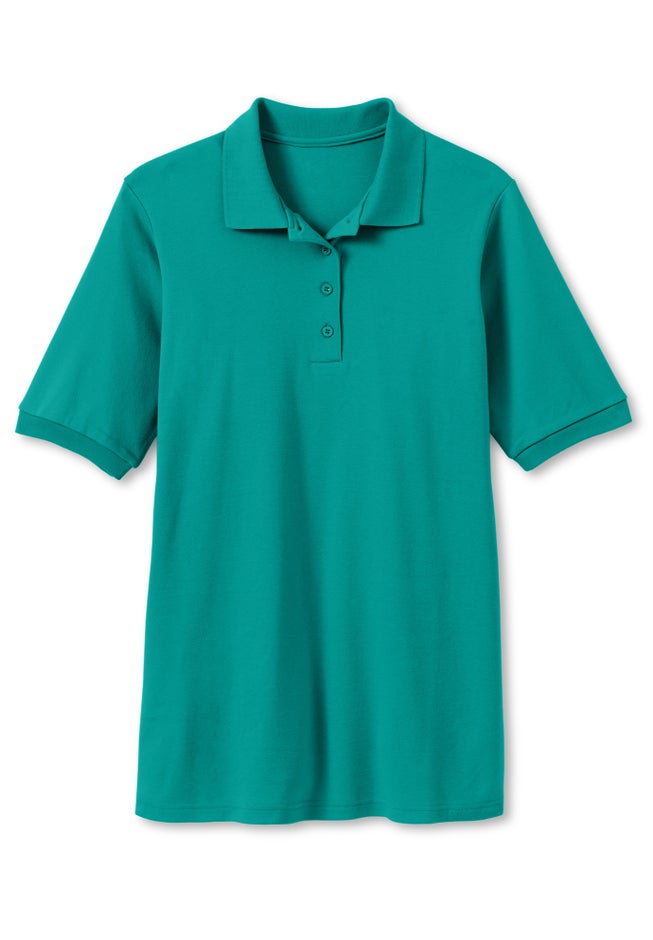Elbow-Sleeve Polo Tunic image number 4