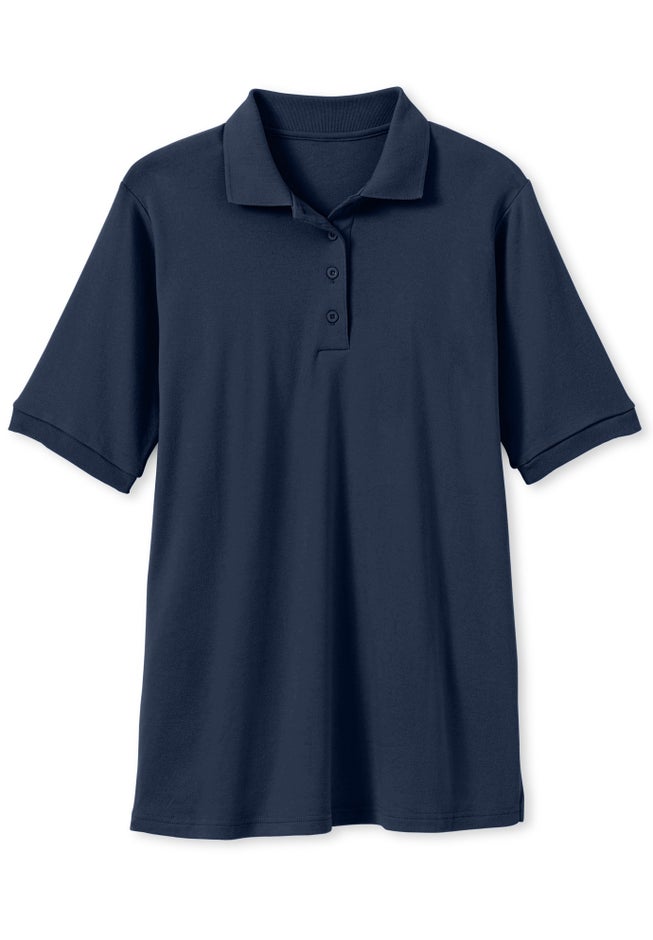 Elbow-Sleeve Polo Tunic image number 3